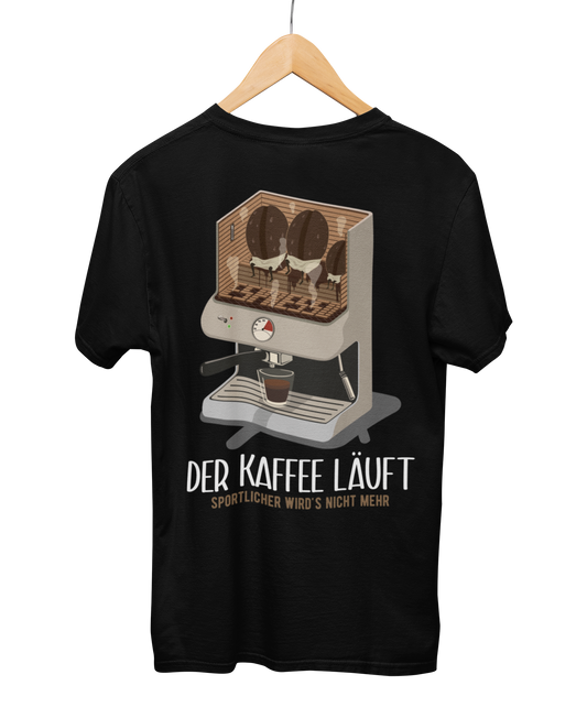 Der Kaffee läuft | Oversized Shirt Rückendruck